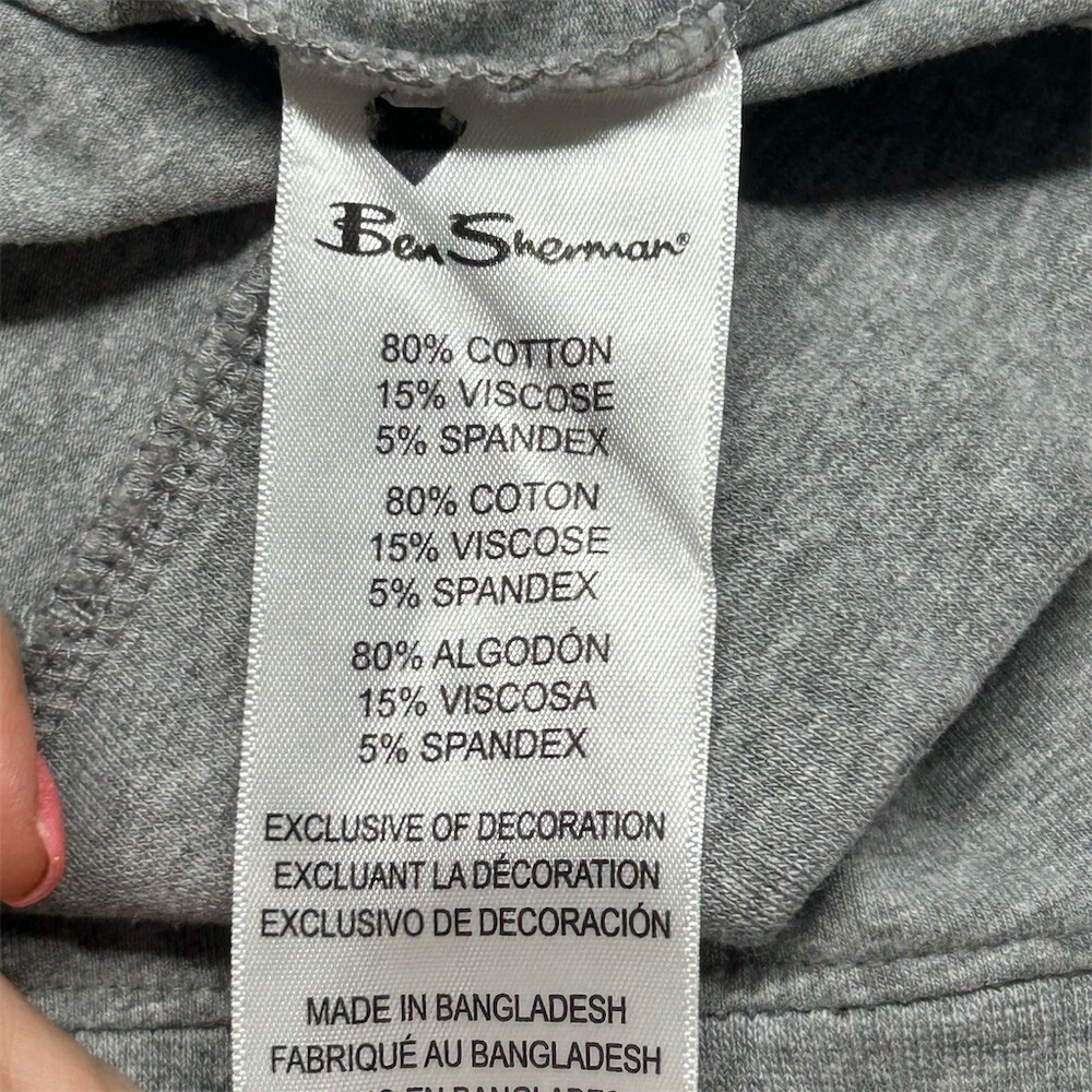 Ben Sherman Men's Quarter Zip Colorblock Pullover Sweatshirt Red/Gray L Top - Picture 6 of 8